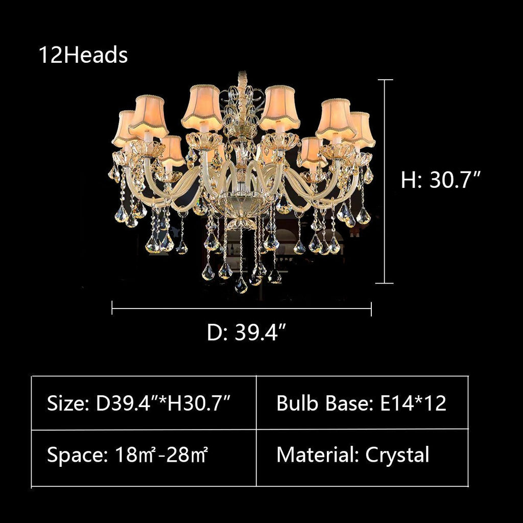 Extra Large Luxury Multi - Tiered Crystal Pendant Chandelier for High - Ceiling Rooms - fovolighting