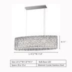 Extra Large Modern Fashion Oval Crystal Pendant Chandelier for Dining Room/Kitchen Island - fovolighting