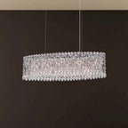 Extra Large Modern Fashion Oval Crystal Pendant Chandelier for Dining Room/Kitchen Island - fovolighting