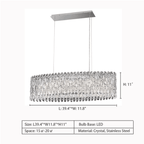 Extra Large Modern Fashion Oval Crystal Pendant Chandelier for Dining Room/Kitchen Island - fovolighting