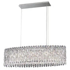 Extra Large Modern Fashion Oval Crystal Pendant Chandelier for Dining Room/Kitchen Island - fovolighting