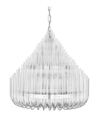 Extra Large Modern Tiers Clear Crystal Tubes Chandelier for Living Room/Hotel Lobby - fovolighting