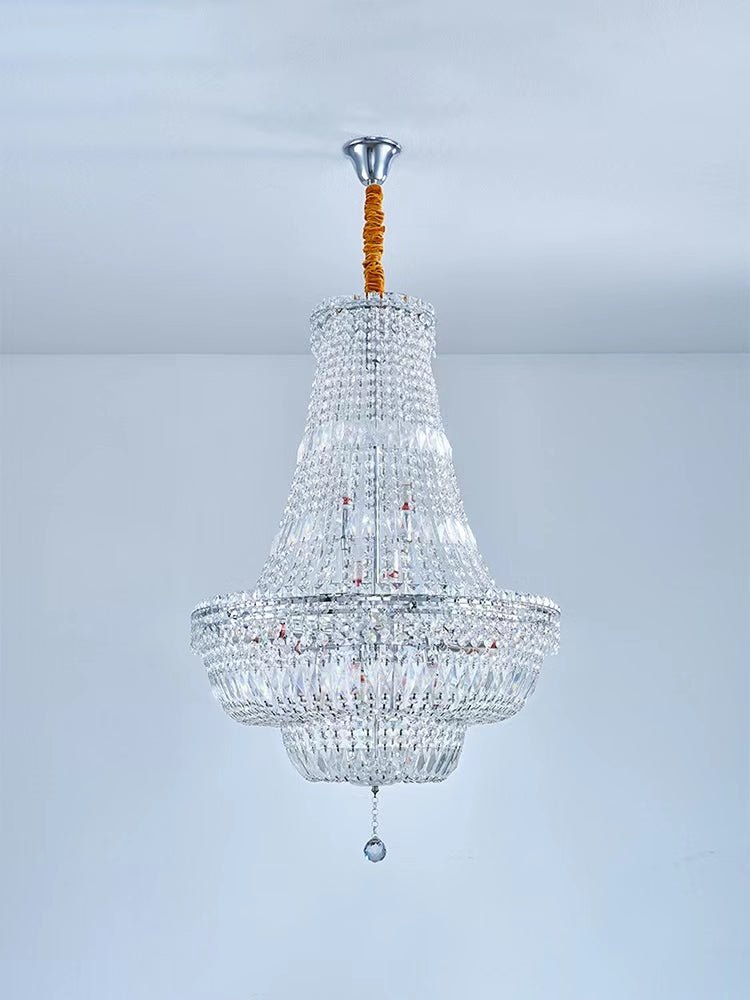 Extra Large Multi - layer Modern Light Luxury Crystal Chandelier for Living / Dining Room / Villa - fovolighting