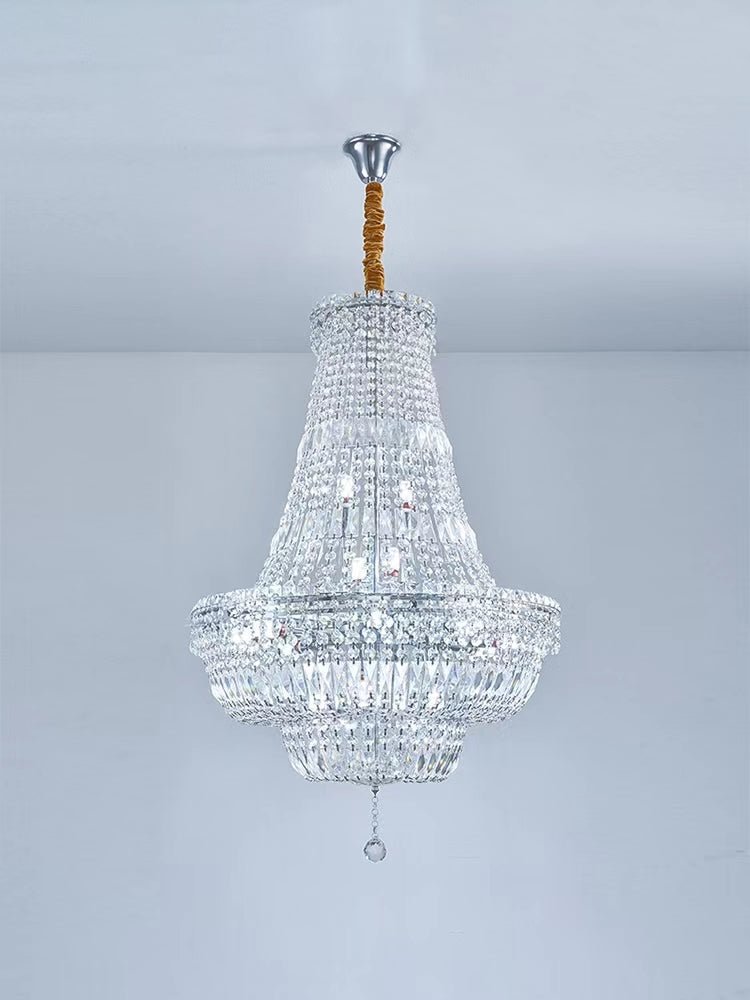 Extra Large Multi - layer Modern Light Luxury Crystal Chandelier for Living / Dining Room / Villa - fovolighting