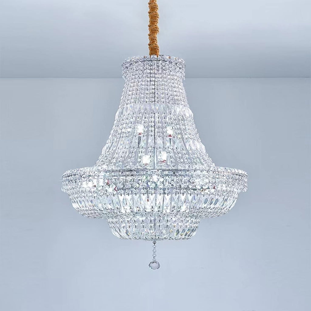 Extra Large Multi - layer Modern Light Luxury Crystal Chandelier for Living / Dining Room / Villa - fovolighting