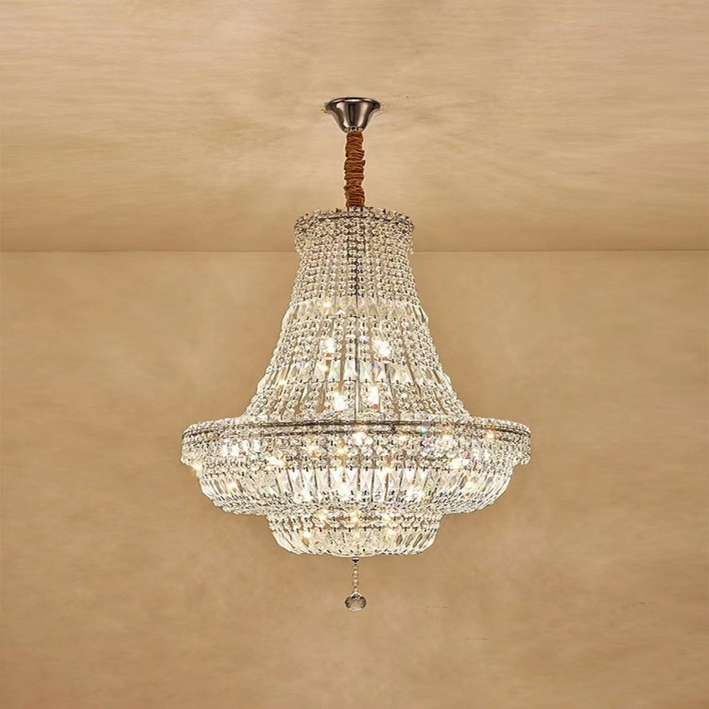 Extra Large Multi - layer Modern Light Luxury Crystal Chandelier for Living / Dining Room / Villa - fovolighting