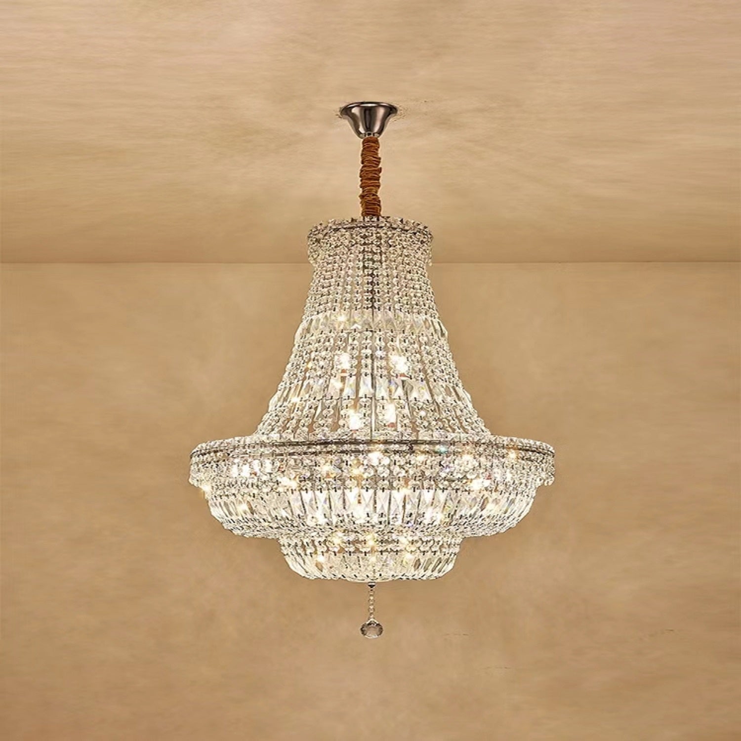 Extra Large Multi - layer Modern Light Luxury Crystal Chandelier for Living / Dining Room / Villa - fovolighting