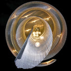 Extra Large Multi - layered Post - Modern Luxury Metal Chains Chandelier for High - ceiling Room - fovolighting