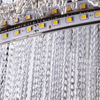 Extra Large Multi - layered Post - Modern Luxury Metal Chains Chandelier for High - ceiling Room - fovolighting