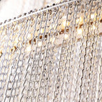 Extra Large Multi - layered Post - Modern Luxury Metal Chains Chandelier for High - ceiling Room - fovolighting