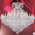 Extra Large Multi - layers Luxury Candle Branch Crystal Chandelier for Living Room/Foyer/Stairs - fovolighting