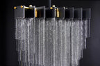 Extra Large Multi - tier Aluminum Tassel Chain Art Chandelier for Villa/Stairs/Foyer/Living Room - fovolighting