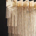 Extra Large Multi - tier Aluminum Tassel Chain Art Chandelier for Villa/Stairs/Foyer/Living Room - fovolighting
