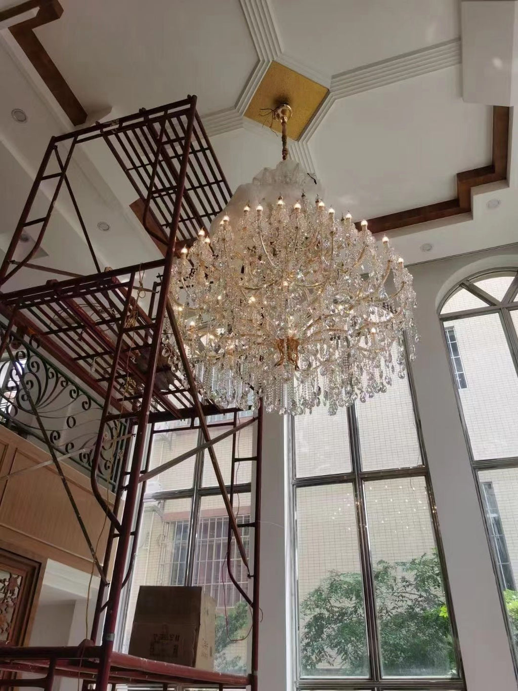 Extra Large Multi - tiered Candle Light Crystal Chandelier for Hotel/Restaurant - fovolighting