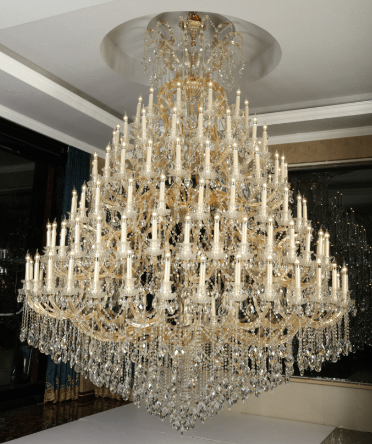 Extra Large Multi - tiered Candle Light Crystal Chandelier for Hotel/Restaurant - fovolighting