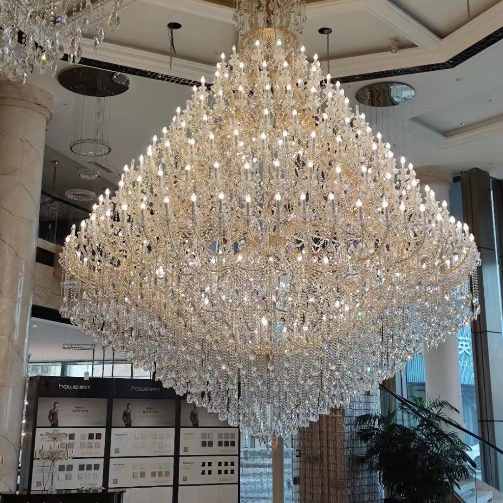 Extra Large Multi - tiered Candle Light Crystal Chandelier for Hotel/Restaurant - fovolighting