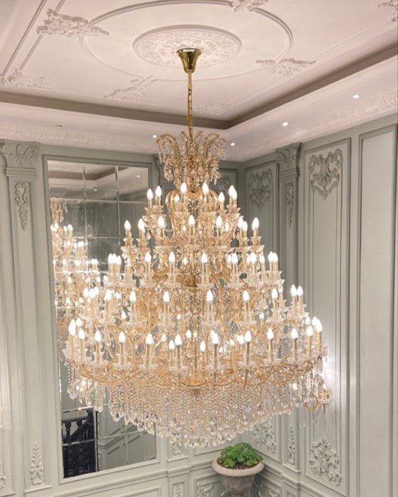 Extra Large Multi - tiered Candle Light Crystal Chandelier for Hotel/Restaurant - fovolighting