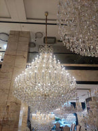Extra Large Multi - tiered Candle Light Crystal Chandelier for Hotel/Restaurant - fovolighting