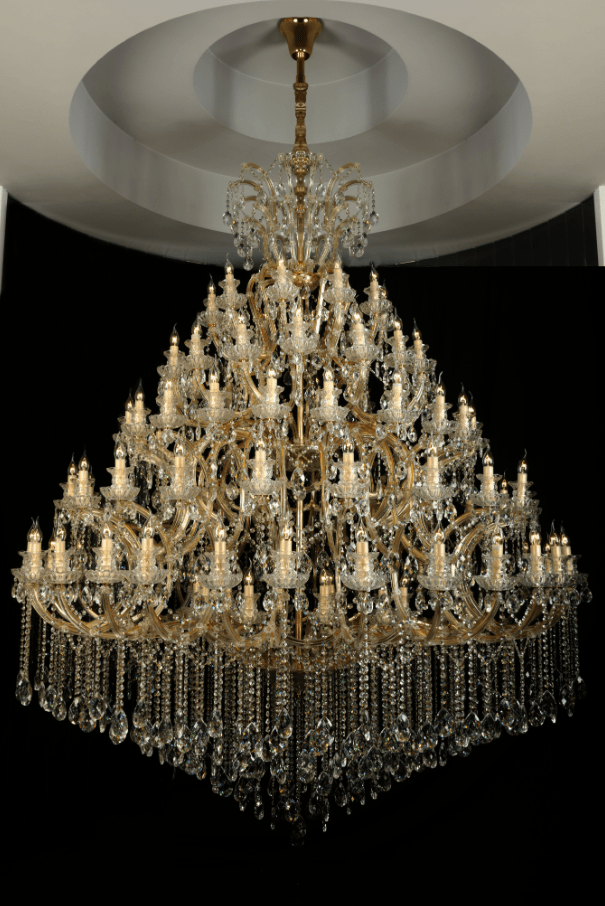 Extra Large Multi - tiered Candle Light Crystal Chandelier for Hotel/Restaurant - fovolighting