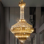 Extra Large Multi - tiered Empire Crystal Chandelier for Big Hallway/Foyer/Staircase - fovolighting