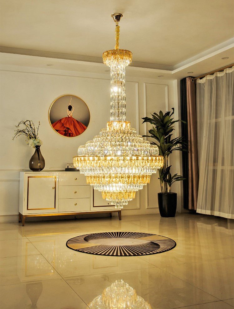 Extra Large Multi - tiered Empire Crystal Chandelier for Big Hallway/Foyer/Staircase - fovolighting