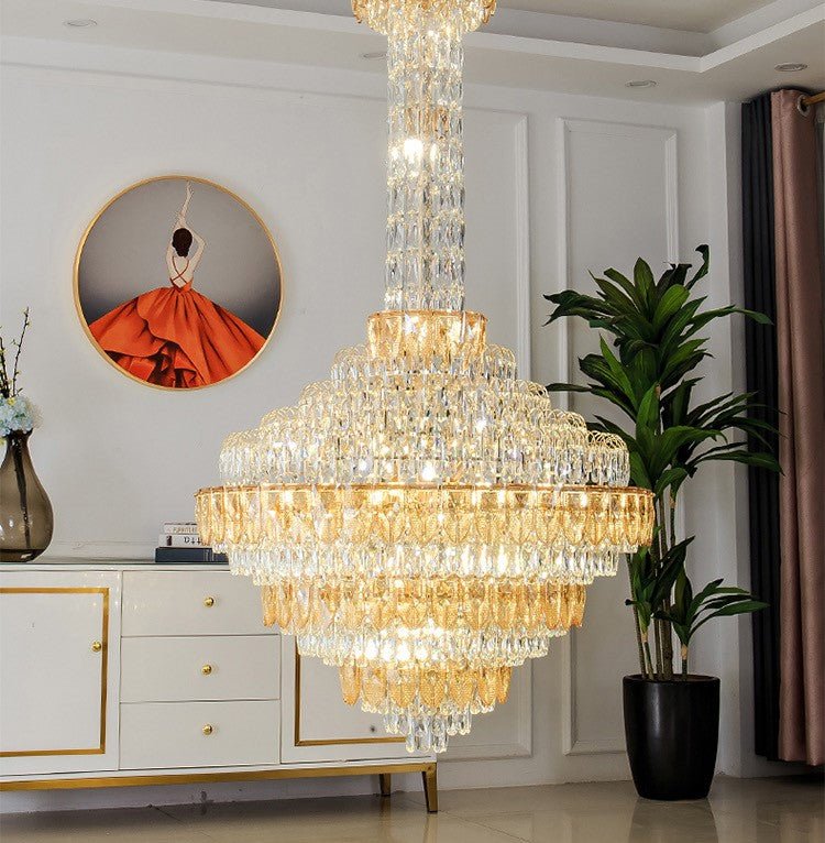 Extra Large Multi - tiered Empire Crystal Chandelier for Big Hallway/Foyer/Staircase - fovolighting