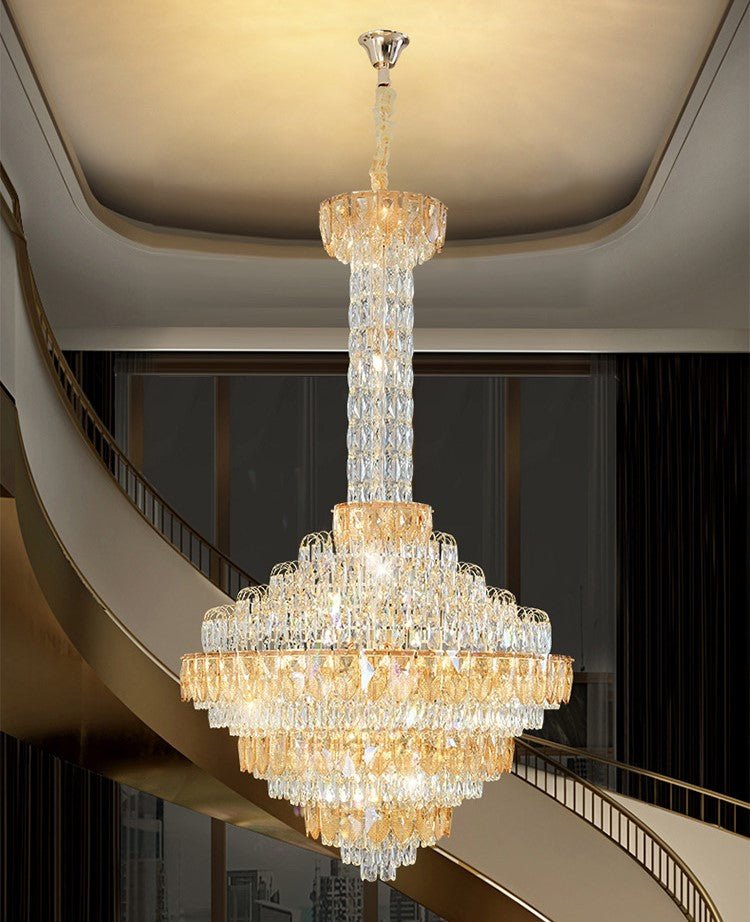 Extra Large Multi - tiered Empire Crystal Chandelier for Big Hallway/Foyer/Staircase - fovolighting