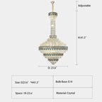 Extra Large Multi - tiered Empire Crystal Chandelier for Big Hallway/Foyer/Staircase - fovolighting
