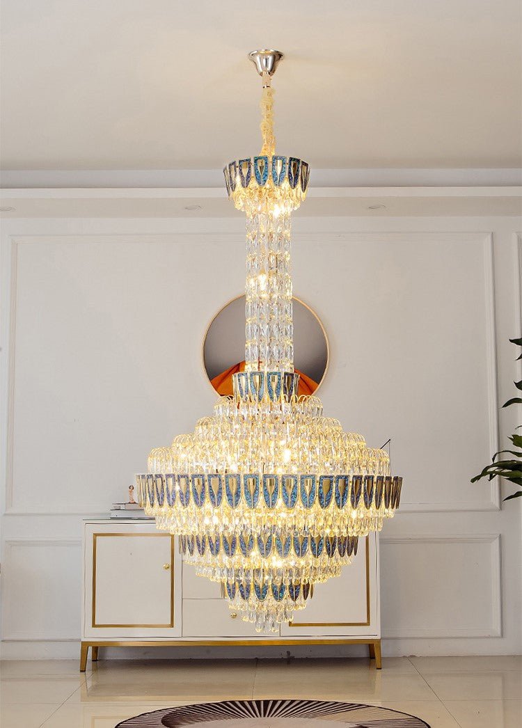 Extra Large Multi - tiered Empire Crystal Chandelier for Big Hallway/Foyer/Staircase - fovolighting