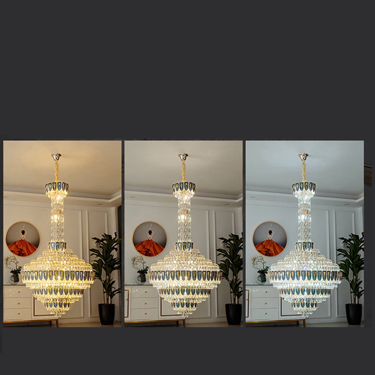 Extra Large Multi - tiered Empire Crystal Chandelier for Big Hallway/Foyer/Staircase - fovolighting