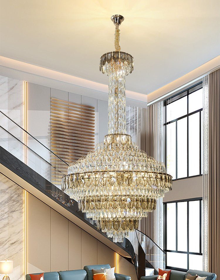 Extra Large Multi - tiered Empire Crystal Chandelier for Big Hallway/Foyer/Staircase - fovolighting