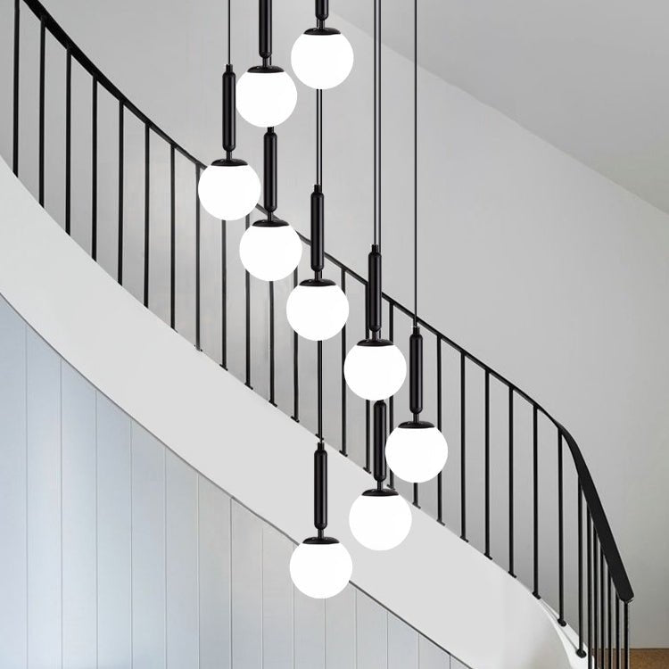 Extra Large Nordic Minimalist Long Pendant Light for Spiral Staircase/High - ceiling Room - fovolighting