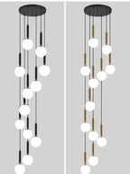 Extra Large Nordic Minimalist Long Pendant Light for Spiral Staircase/High - ceiling Room - fovolighting