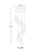 Extra Large Nordic Minimalist Long Pendant Light for Spiral Staircase/High - ceiling Room - fovolighting