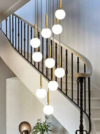 Extra Large Nordic Minimalist Long Pendant Light for Spiral Staircase/High - ceiling Room - fovolighting
