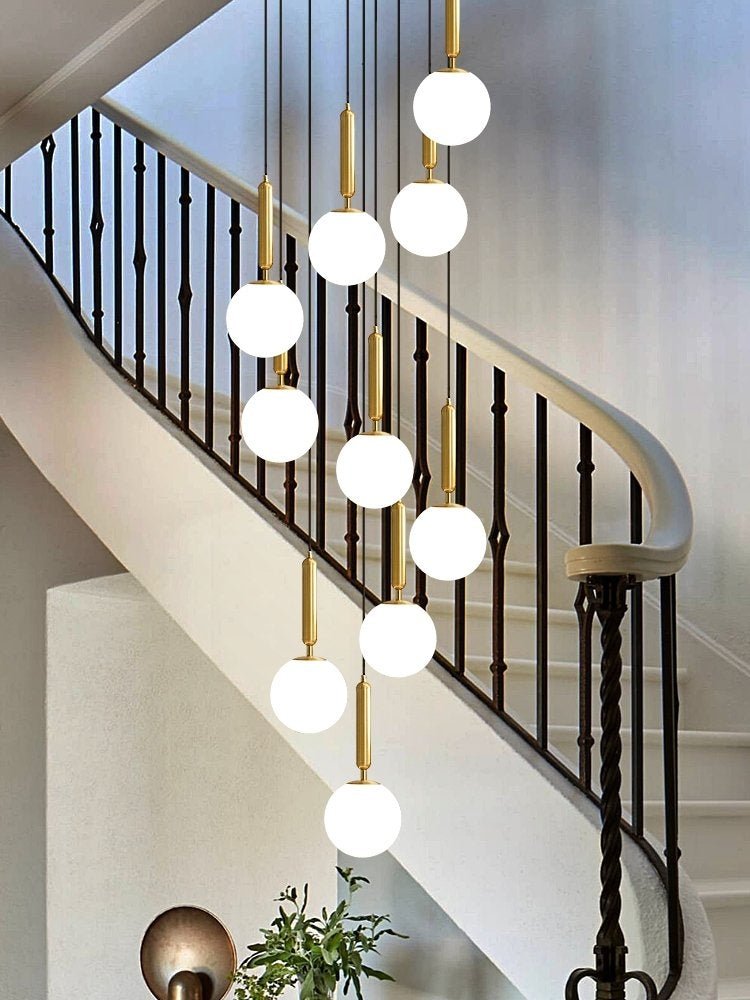 Extra Large Nordic Minimalist Long Pendant Light for Spiral Staircase/High - ceiling Room - fovolighting