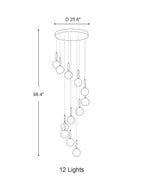 Extra Large Nordic Minimalist Long Pendant Light for Spiral Staircase/High - ceiling Room - fovolighting