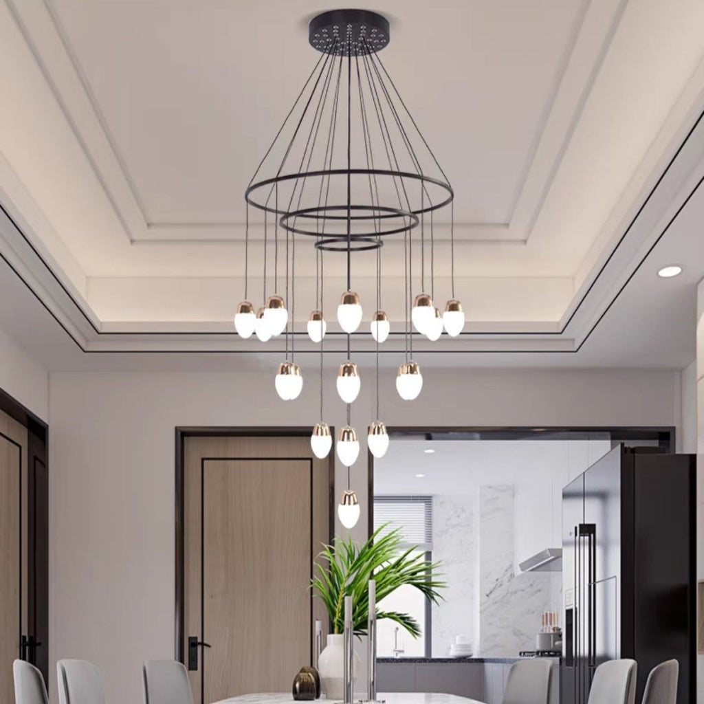 Extra Large Post - Modern Multi - tier Chandelier for High - ceiling Room/Stairs - fovolighting