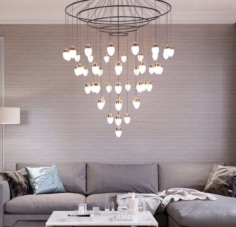 Extra Large Post - Modern Multi - tier Chandelier for High - ceiling Room/Stairs - fovolighting