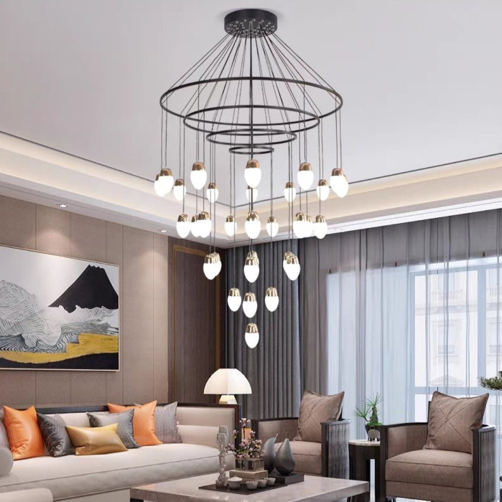 Extra Large Post - Modern Multi - tier Chandelier for High - ceiling Room/Stairs - fovolighting
