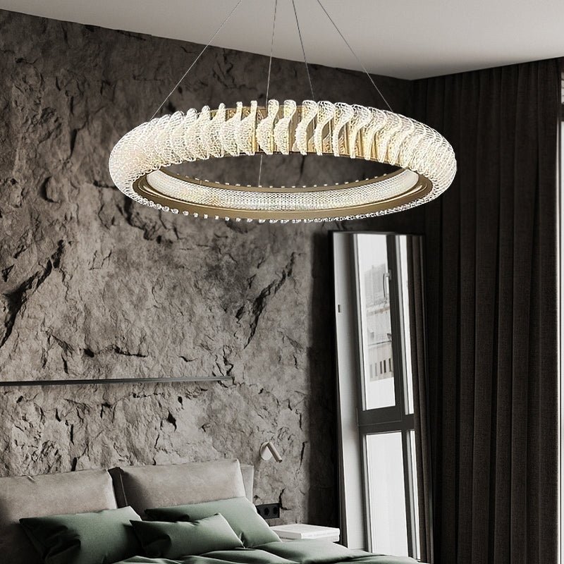 Extra Large Tiers Modern Stainless Steel Ring Chandelier for Living Room/Foyer/Big Entrys - fovolighting