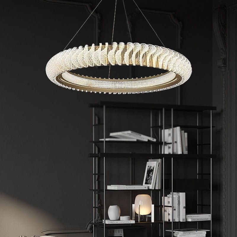 Extra Large Tiers Modern Stainless Steel Ring Chandelier for Living Room/Foyer/Big Entrys - fovolighting