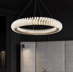 Extra Large Tiers Modern Stainless Steel Ring Chandelier for Living Room/Foyer/Big Entrys - fovolighting