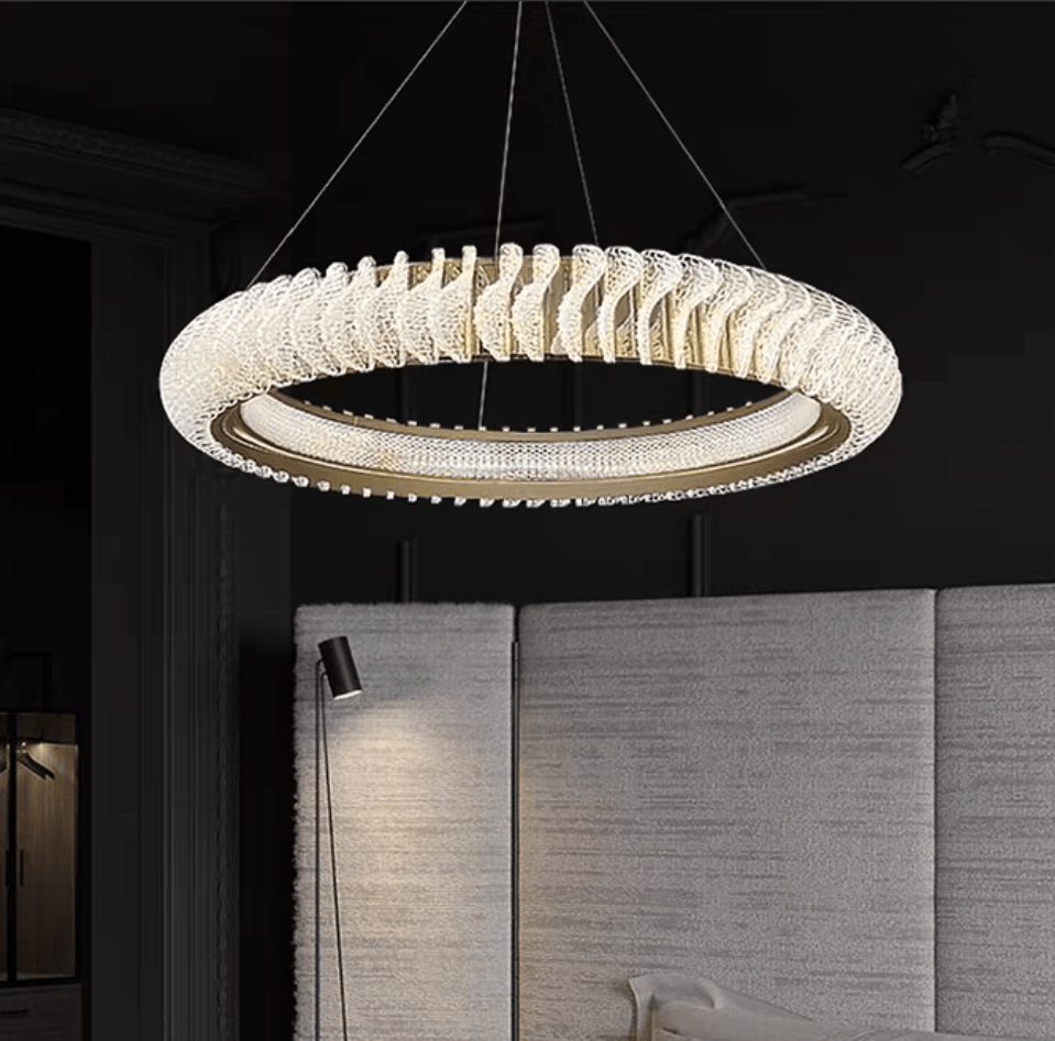 Extra Large Tiers Modern Stainless Steel Ring Chandelier for Living Room/Foyer/Big Entrys - fovolighting