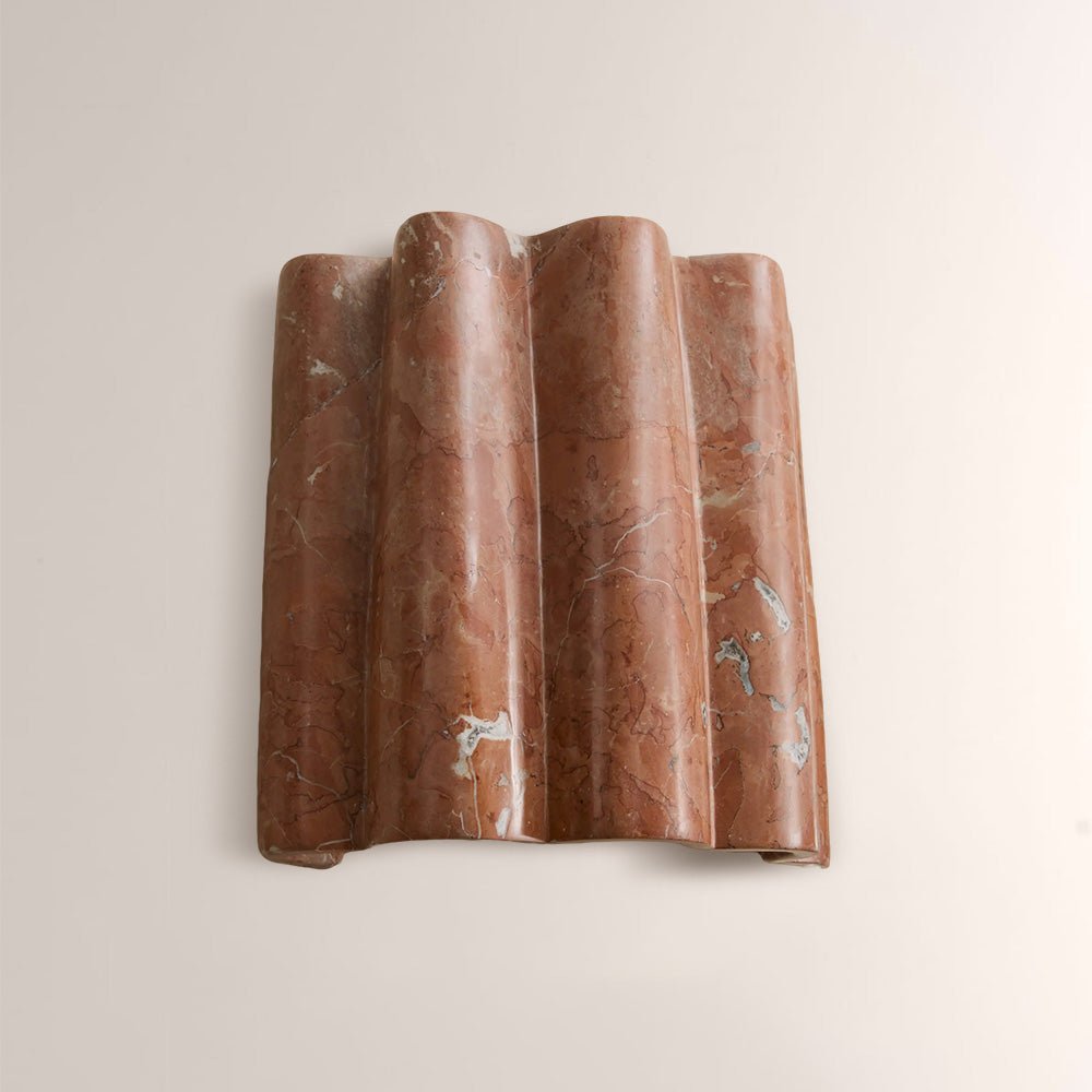 Faience Sculptural Marble Wall Sconce - fovolighting