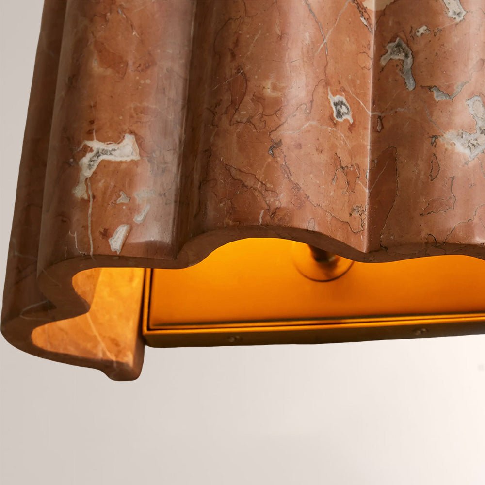 Faience Sculptural Marble Wall Sconce - fovolighting