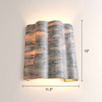 Faience Sculptural Marble Wall Sconce - fovolighting