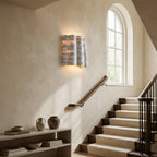 Faience Sculptural Marble Wall Sconce - fovolighting