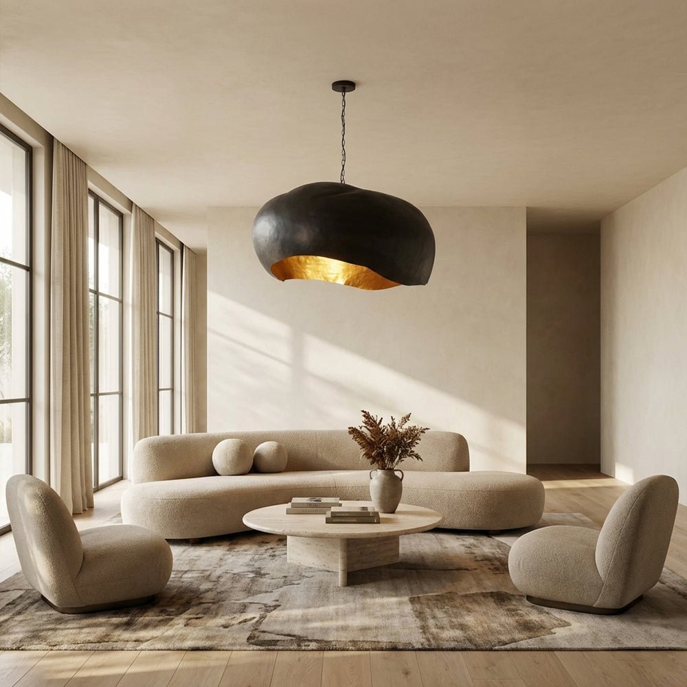 Finn Hammered Metal Dome Pendant - fovolighting