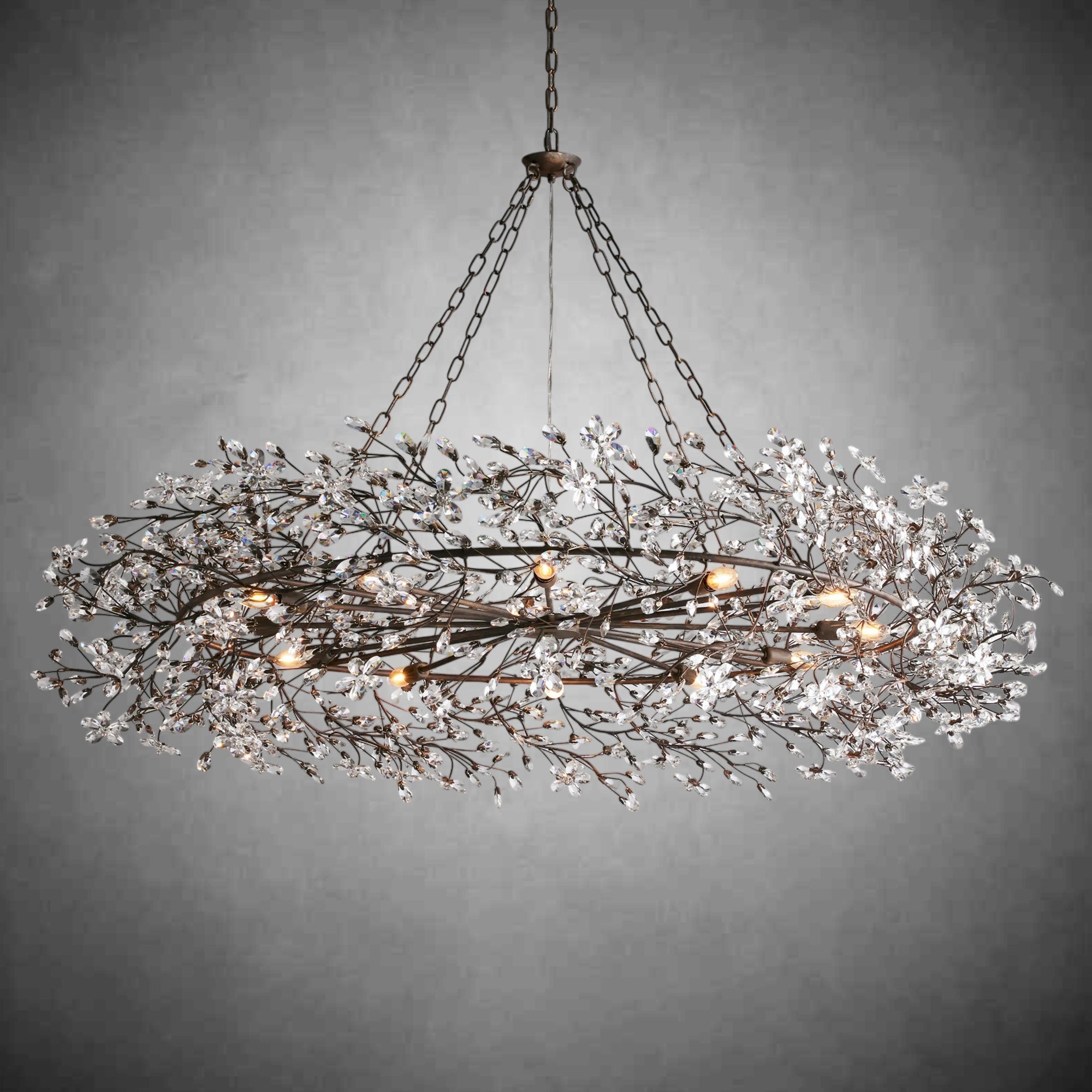 Fiore Crown Chandelier 39" 48" 60" - fovolighting